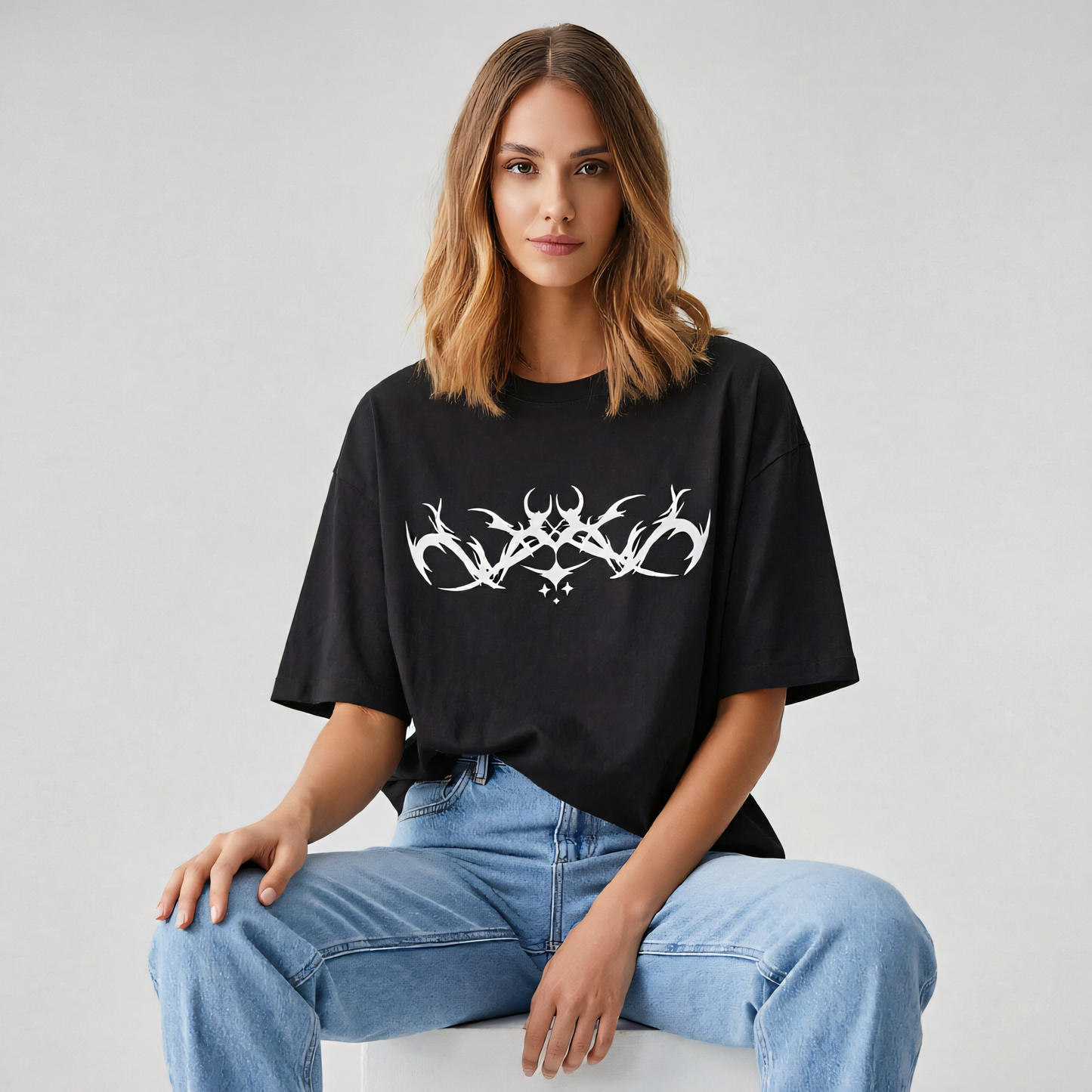 Black Unisex Oversized T‑Shirt | Zaira Street