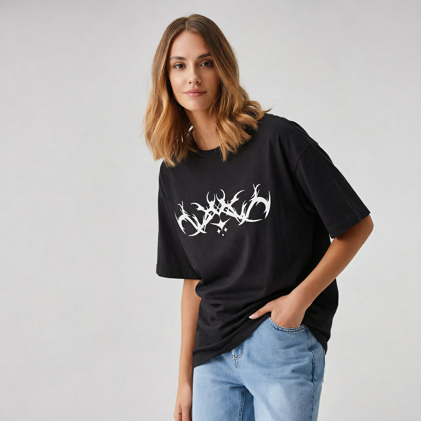 Black Unisex Oversized T‑Shirt | Zaira Street
