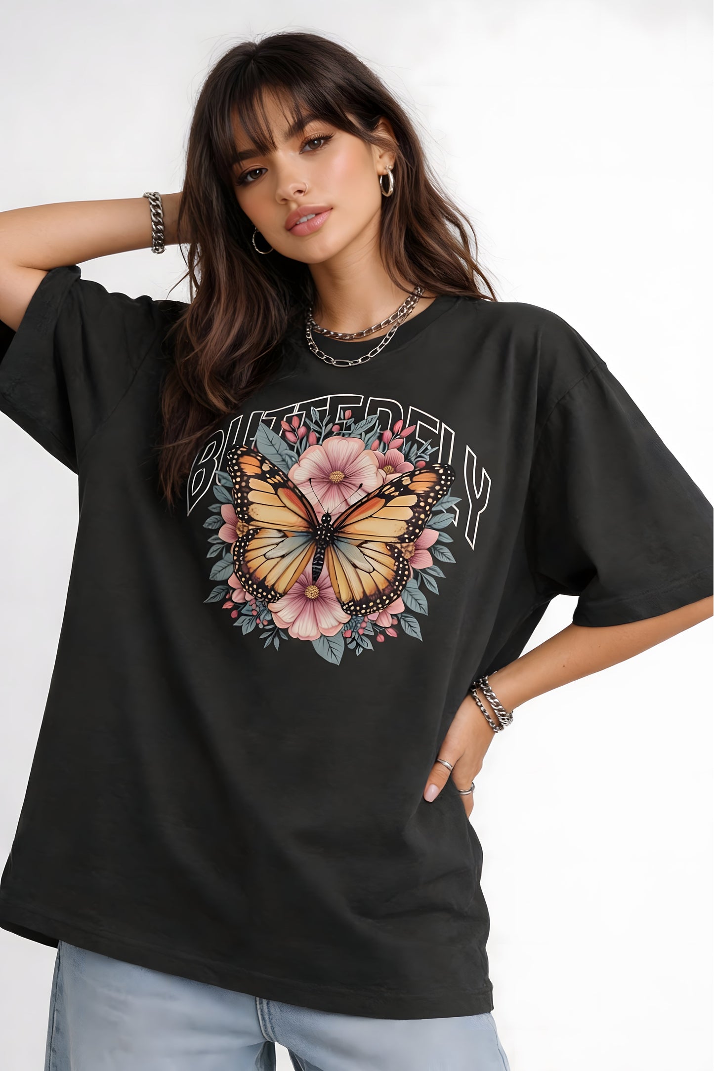 Butterfly Bloom Oversized T-Shirt