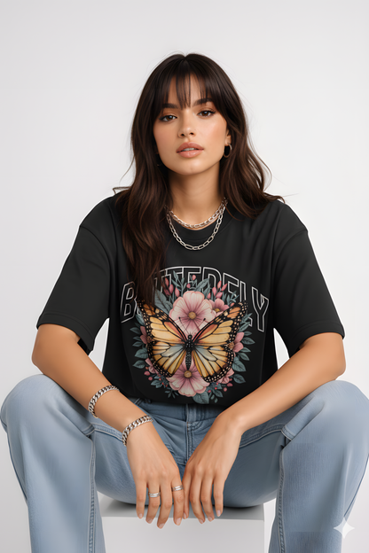 Butterfly Bloom Oversized T-Shirt
