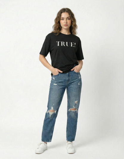 TRUE! Oversized Unisex Cotton T‑Shirt