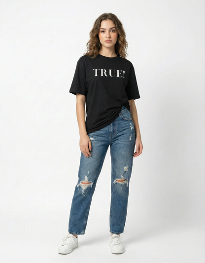 TRUE! Oversized Unisex Cotton T‑Shirt