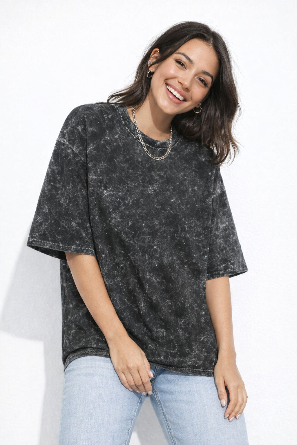 Midnight Acid Wash Oversized T-Shirt
